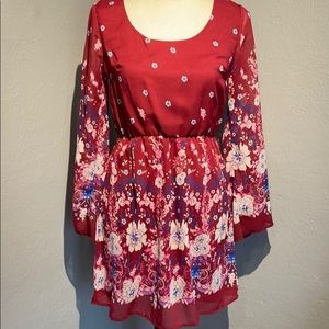 Long sleeve mini dress